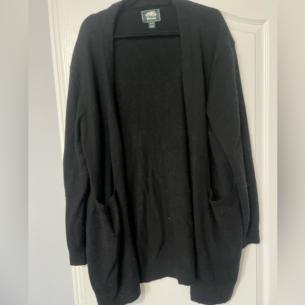 Roots Black Knit Cardigan